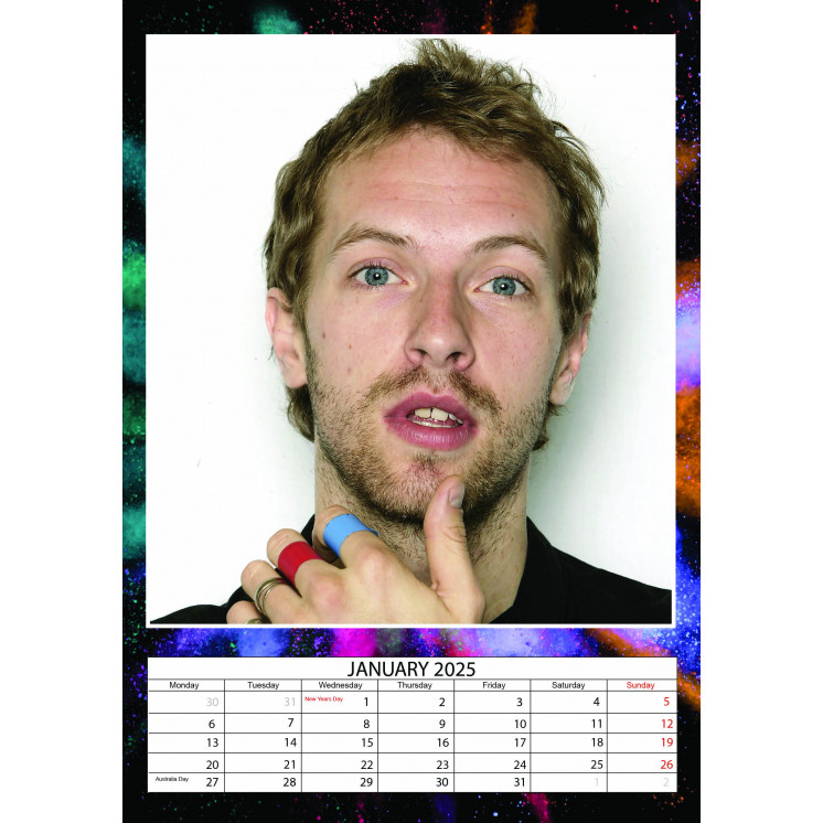 Calendrier Coldplay 2025