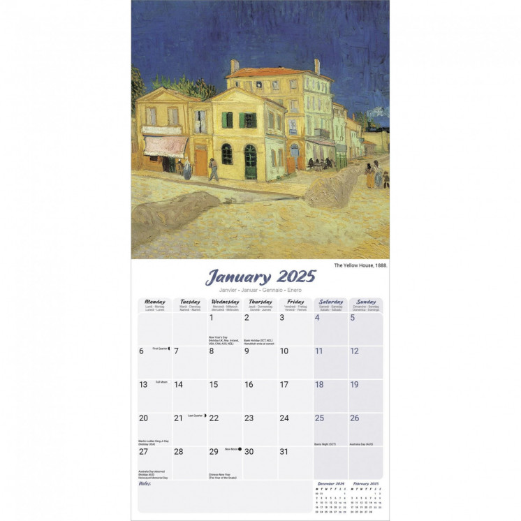 Calendrier Van Gogh 2025