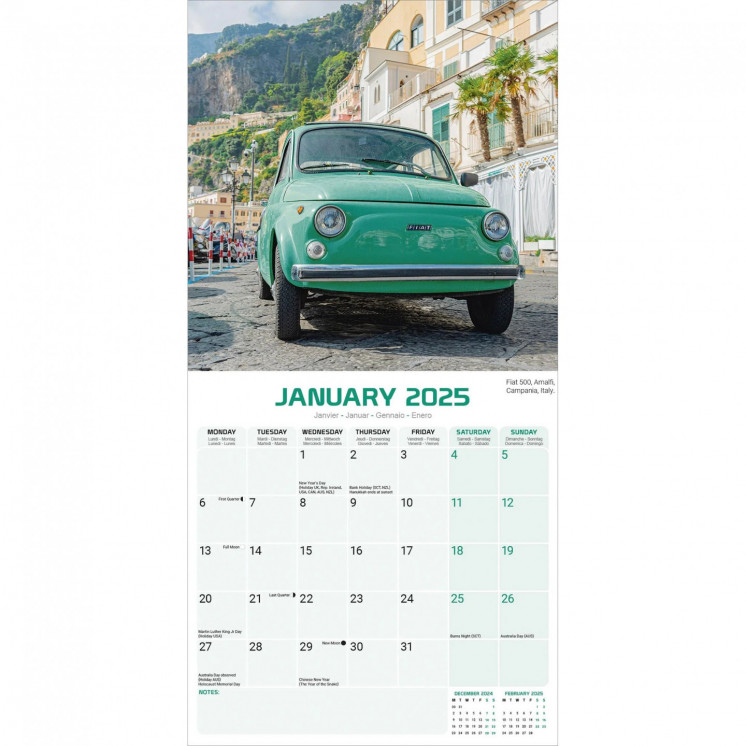 Calendrier 2025 Fiat 500