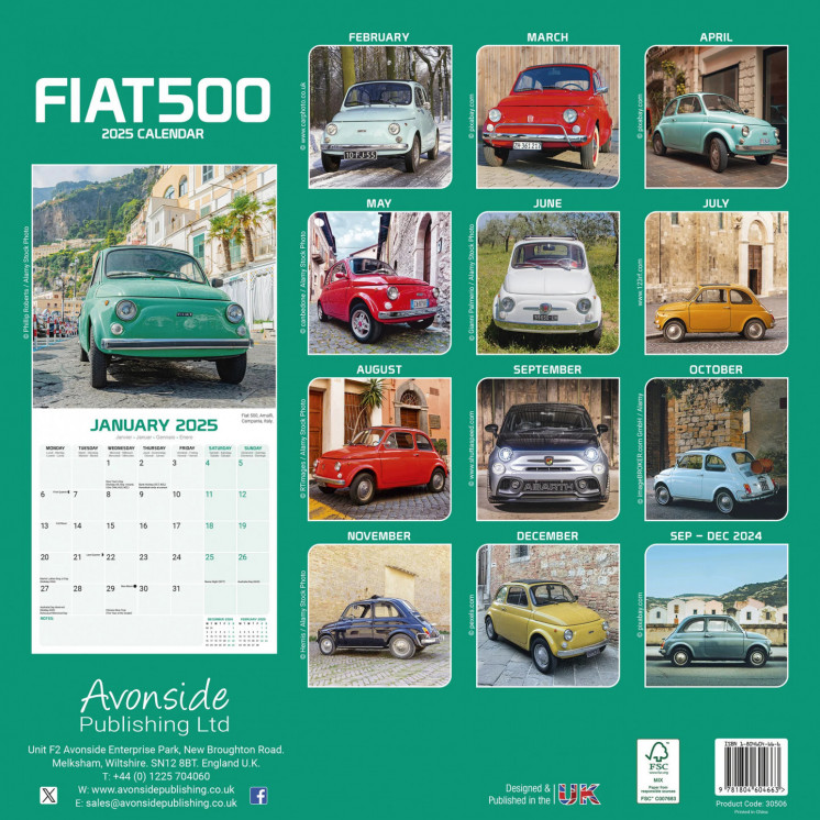 Calendrier 2025 Fiat 500