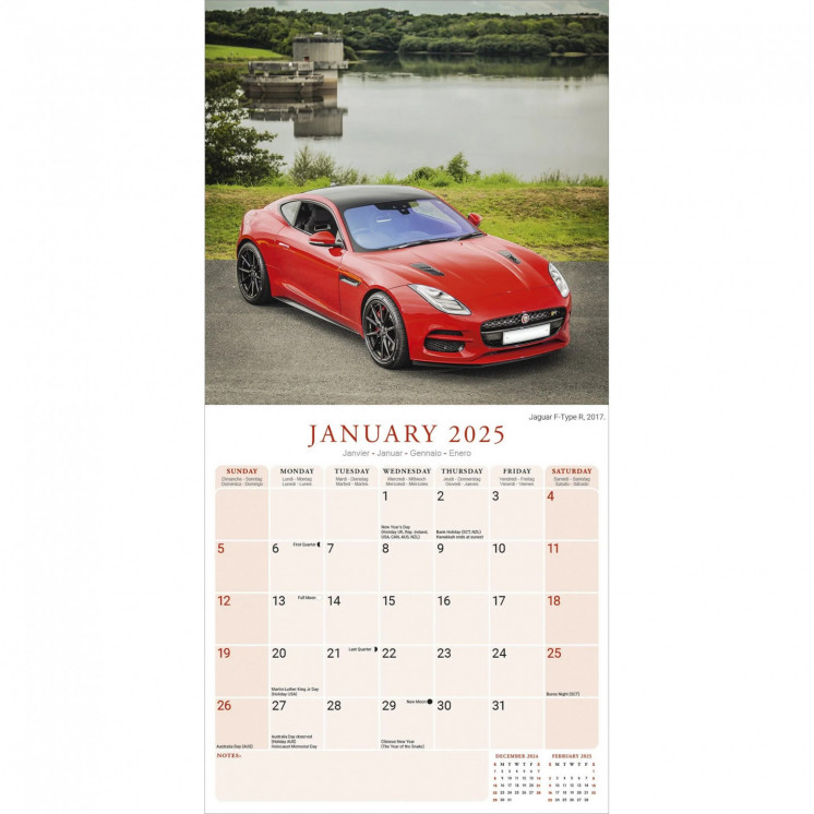 Calendrier Jaguar 2025