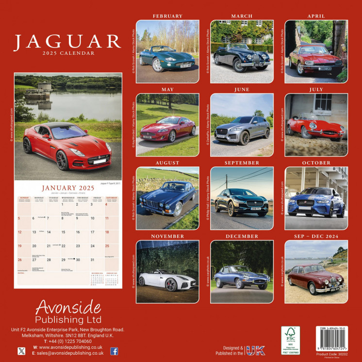 Calendrier Jaguar 2025