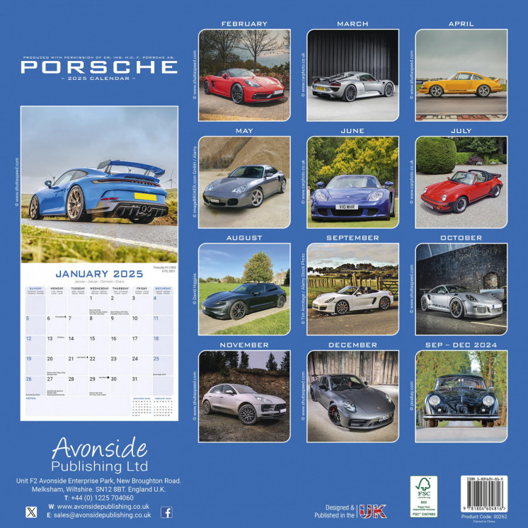 Calendrier Porsche 2025