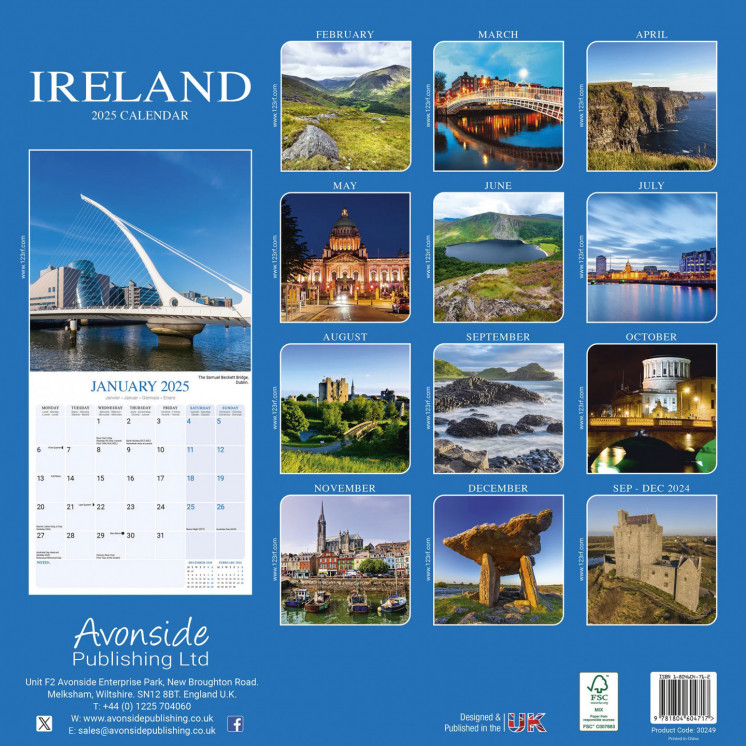 Calendrier Irlande 2025