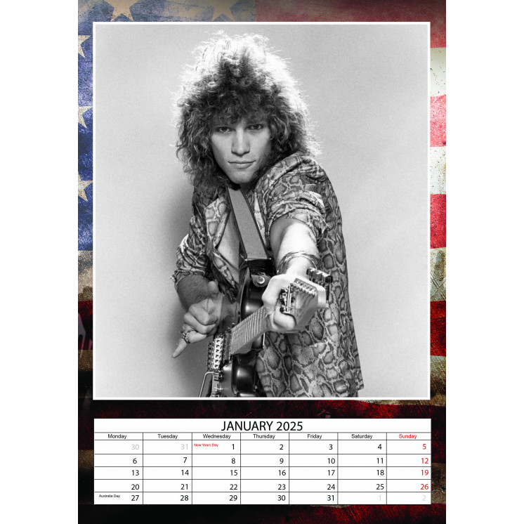 Lots de 5 ou 10 et 25 ou 50 Calendriers Bon Jovi 2025