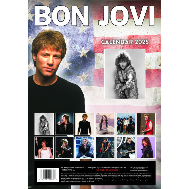 Lots de 5 ou 10 et 25 ou 50 Calendriers Bon Jovi 2025