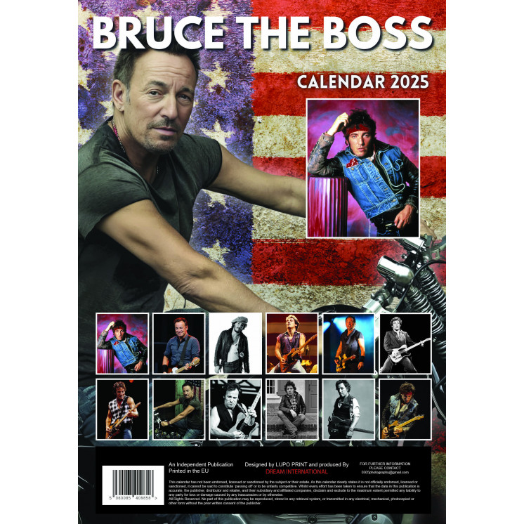 Lots de 5 ou 10 et 25 ou 50 Calendriers Bruce Springsteen 2025