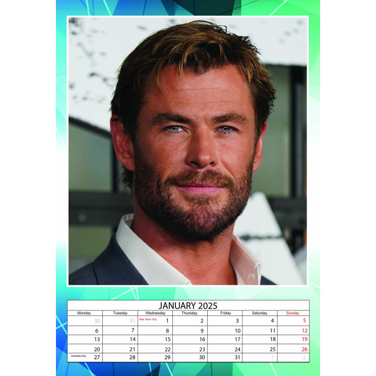 Lots de 5 ou 10 et 25 ou 50 Calendriers Chris Hemsworth 2025