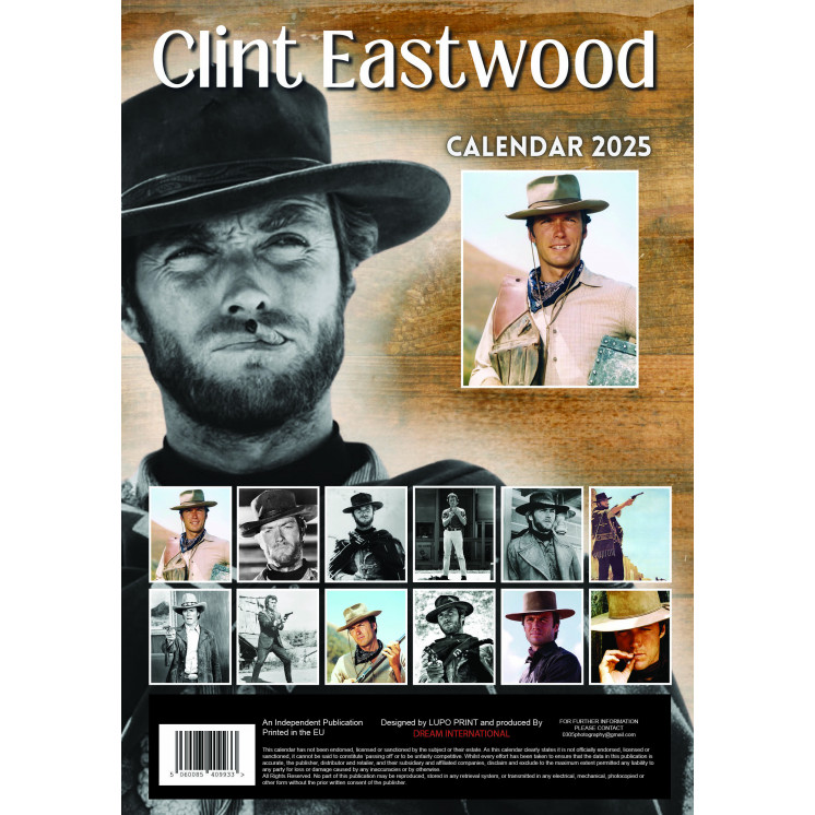 Lots de 5 ou 10 et 25 ou 50 Calendriers Clint Eastwood 2025