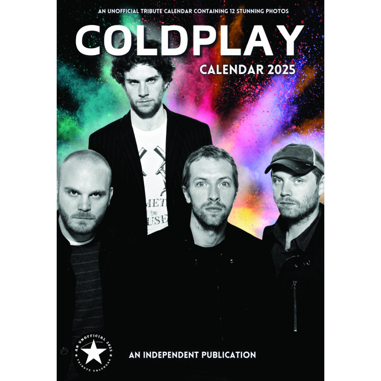 Lots de 5 ou 10 et 25 ou 50 Calendriers Coldplay 2025