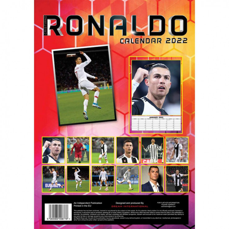 Lots de 5 ou 10 Calendriers Cristiano Ronaldo 2022