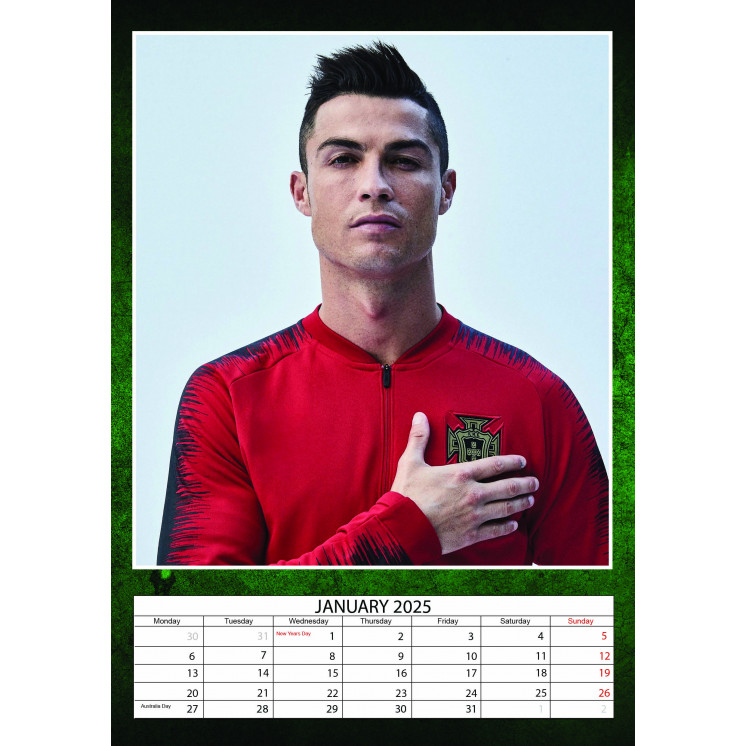 Lots de 5 ou 10 et 25 ou 50 Calendriers Cristiano Ronaldo 2025