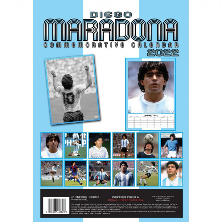 Lots de 5 Calendriers Diego Maradona 2022