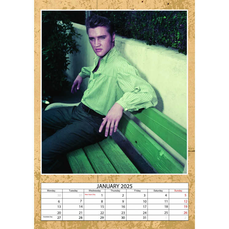 Lots de 5 ou 10 et 25 ou 50 Calendriers Elvis 2025