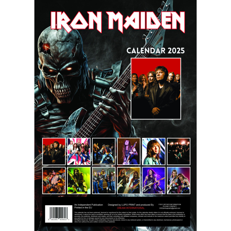 Lots de 5 ou 10 et 25 ou 50 Calendriers Iron Maiden 2025