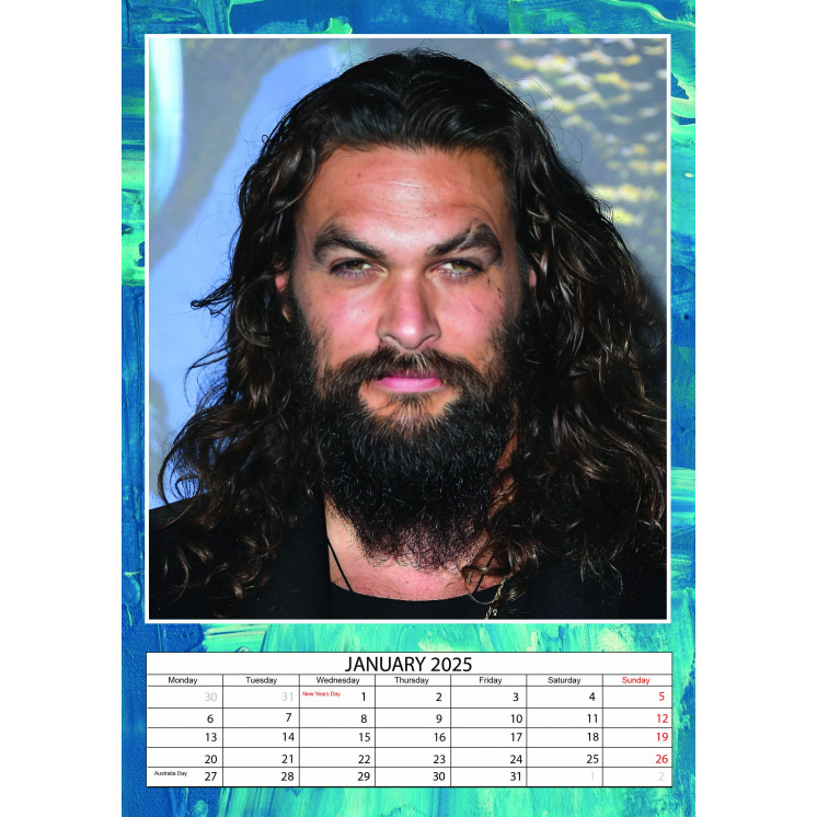 Lots de 5 ou 10 et 25 ou 50 Calendriers Jason Momoa 2025