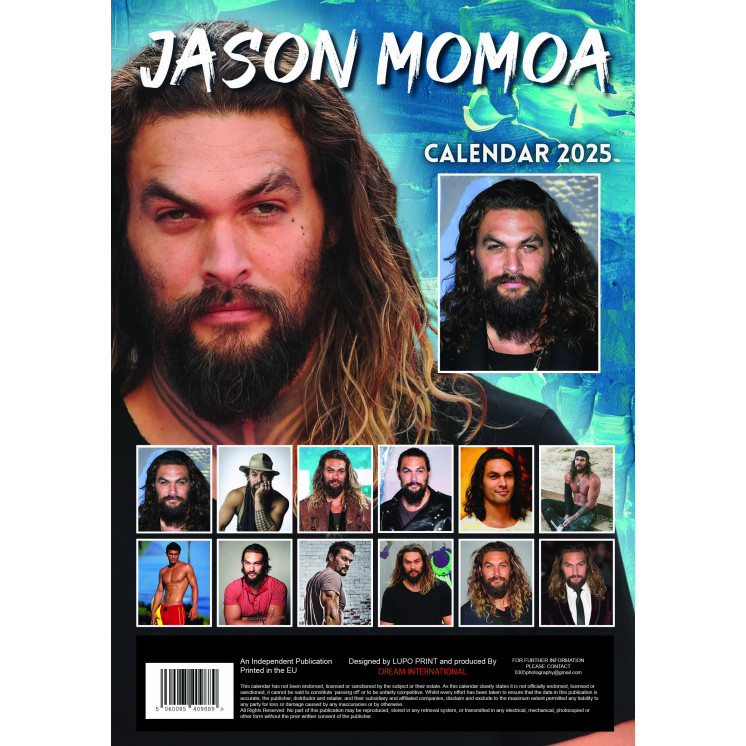 Lots de 5 ou 10 et 25 ou 50 Calendriers Jason Momoa 2025