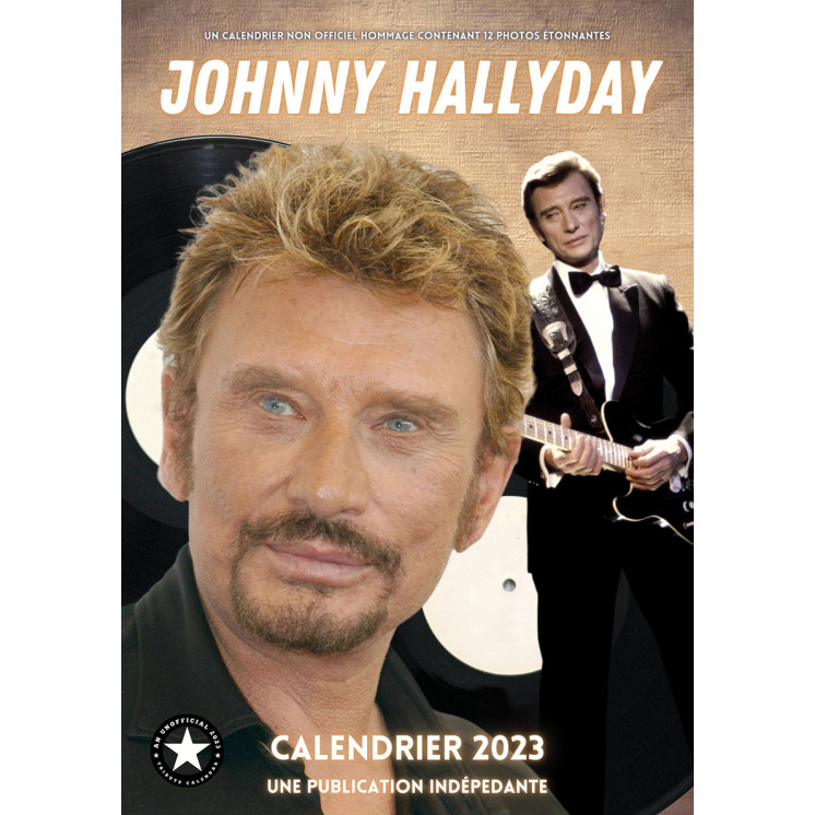 Lots de 5 Calendriers Johnny Hallyday 2023