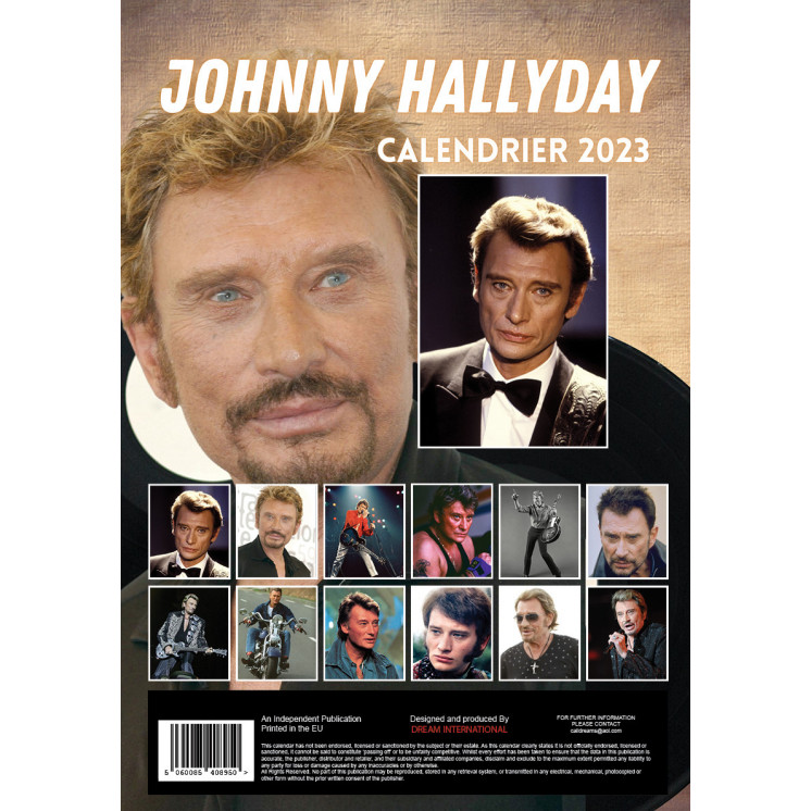 Lots de 5 Calendriers Johnny Hallyday 2023