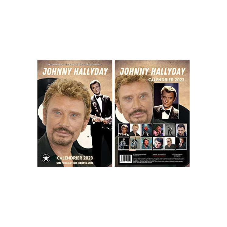 Lots de 5 Calendriers Johnny Hallyday 2023