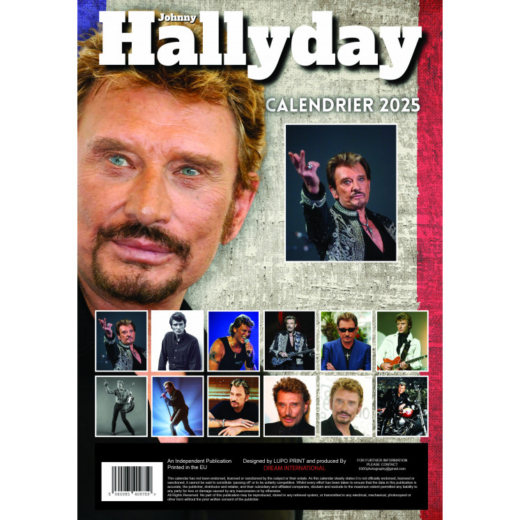 Lots de 5 ou 10 et 25 ou 50 Calendriers Johnny Hallyday 2025