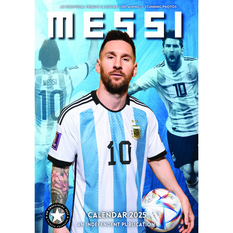 Lots de 5 ou 10 et 25 ou 50 Calendriers Lionel Messi 2025