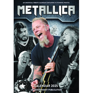 Lots de 5 ou 10 et 25 ou 50 Calendriers Metallica 2025