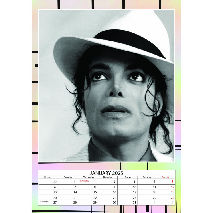 Lots de 5 ou 10 et 25 ou 50 Calendriers MIchael Jackson 2025