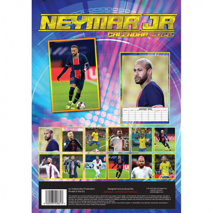 Lots de 5 Calendriers Neymar 2022