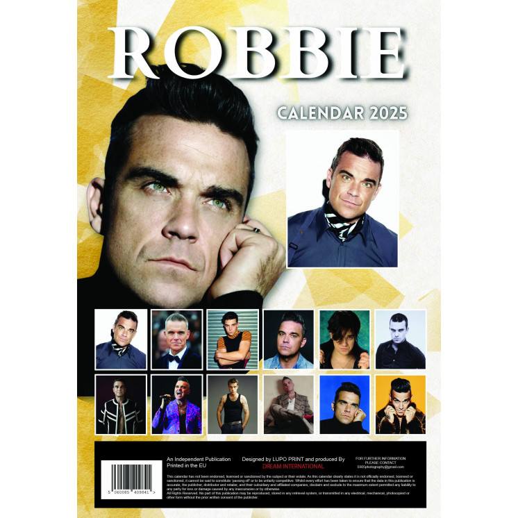 Lots de 5 ou 10 et 25 ou 50 Calendriers Robbie Williams 2025