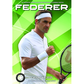 Lots de 5 ou 10 et 25 ou 50 Calendriers Roger Federer 2025