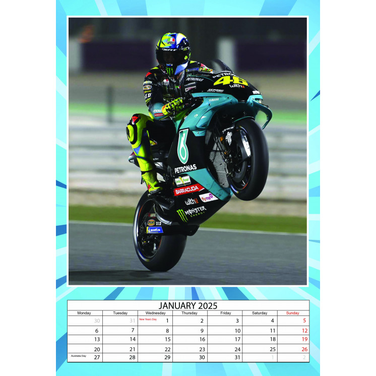 Lots de 5 ou 10 et 25 ou 50 Calendriers Valentino Rossi 2025