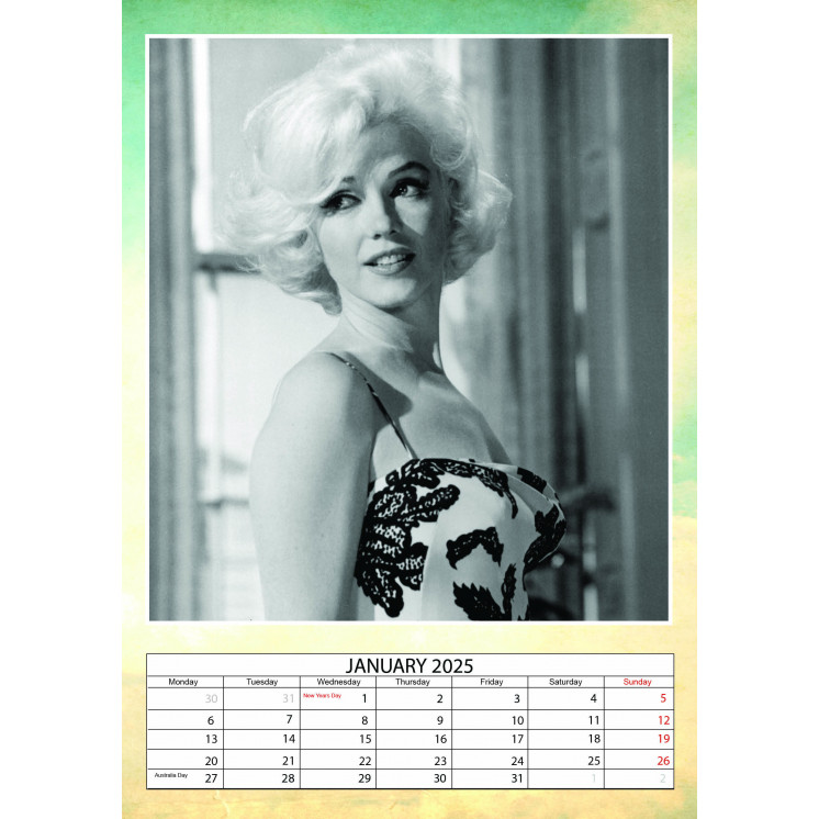 Calendrier Marilyn Monroe 2025