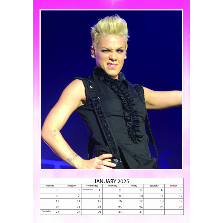 Calendrier Pink 2025