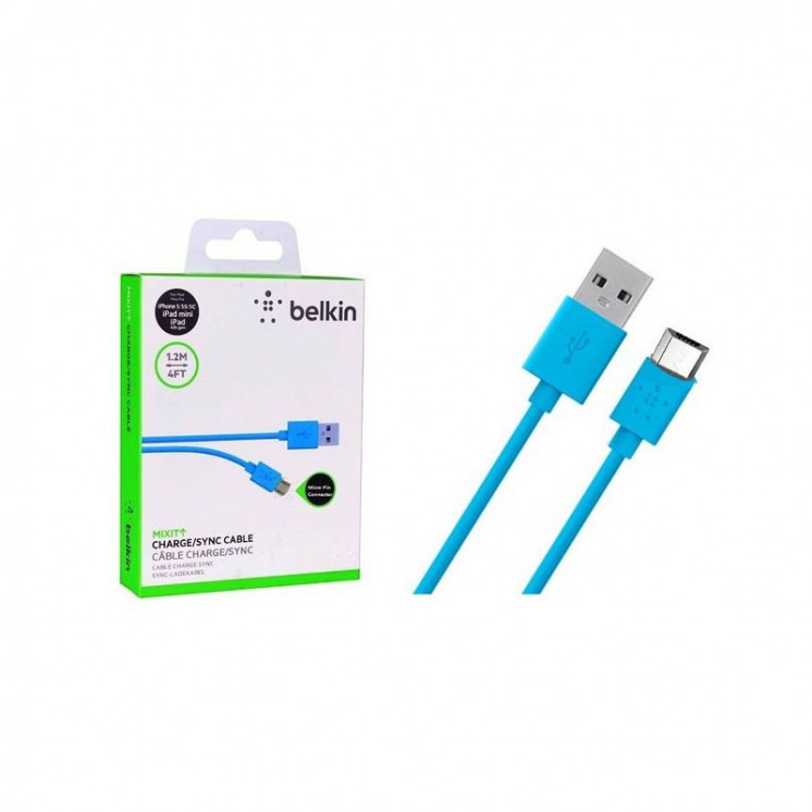 Belkin Câble charge/Sync 1.2M micro USB compatible pour Smartphone