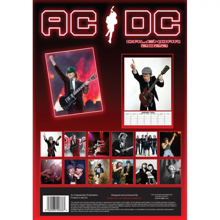 Calendrier AC/DC 2022