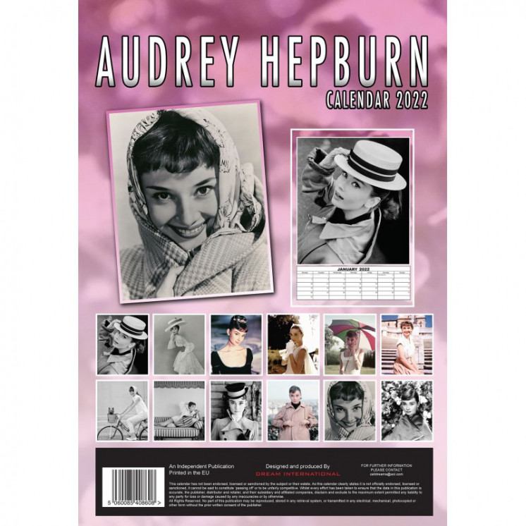 Calendrier Audrey Hepburn 2022