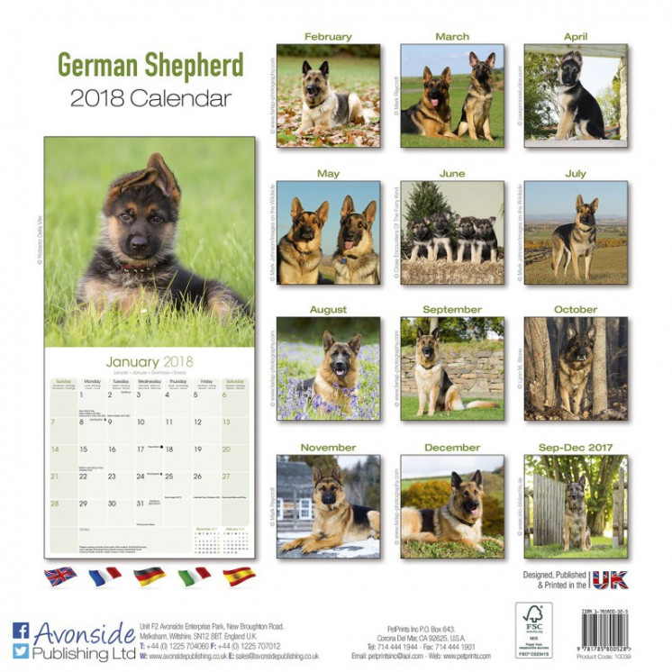 Calendrier Berger Allemand 2018