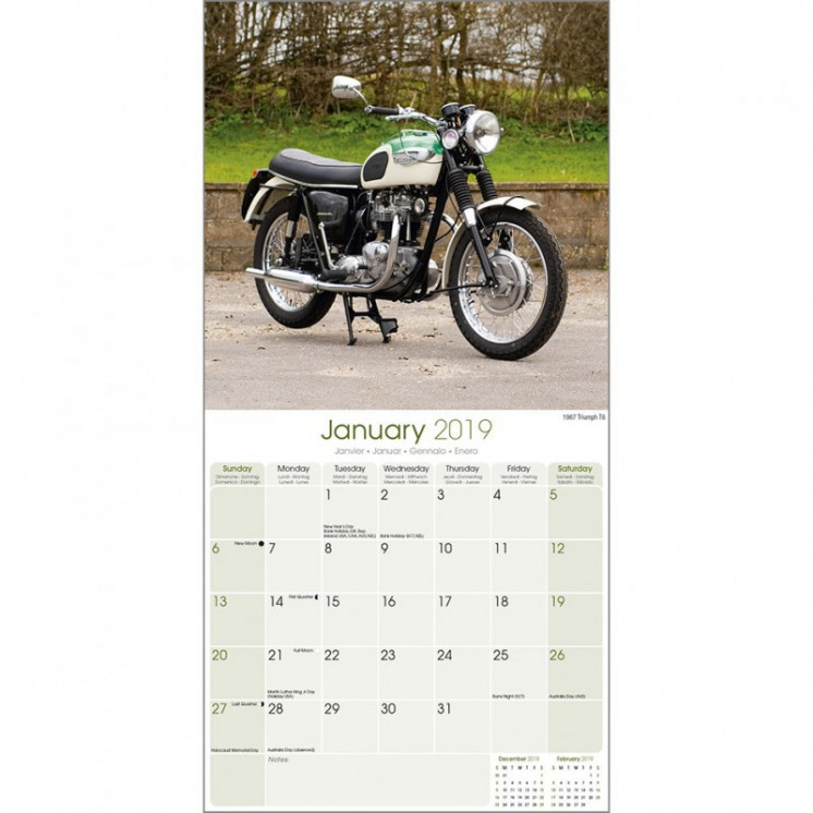 Calendrier des vélos britanniques classiques 2019