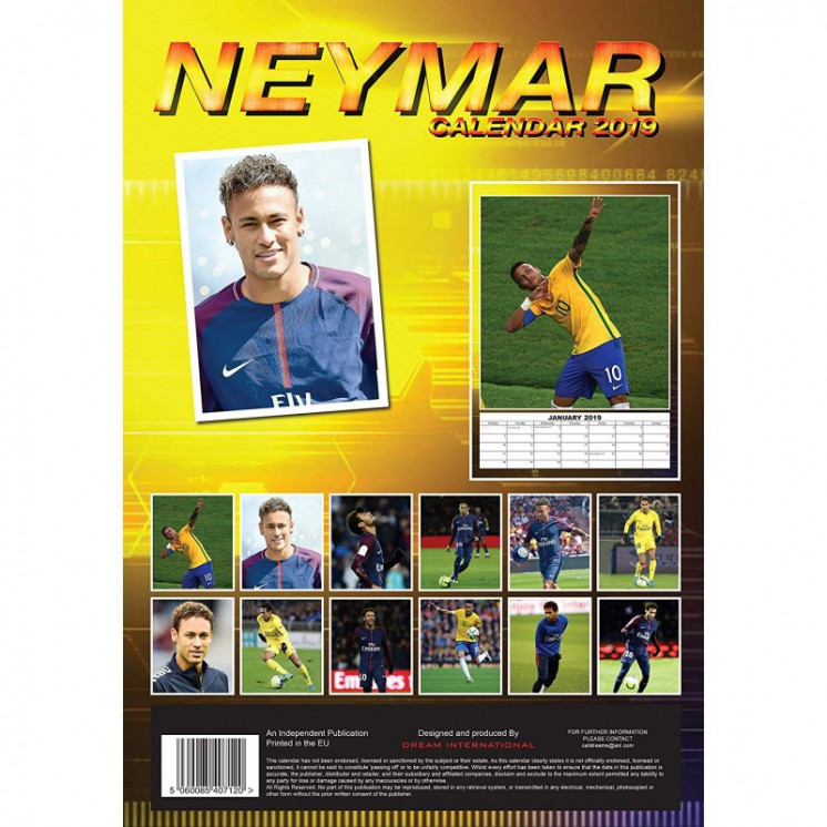 Calendrier Neymar 2019