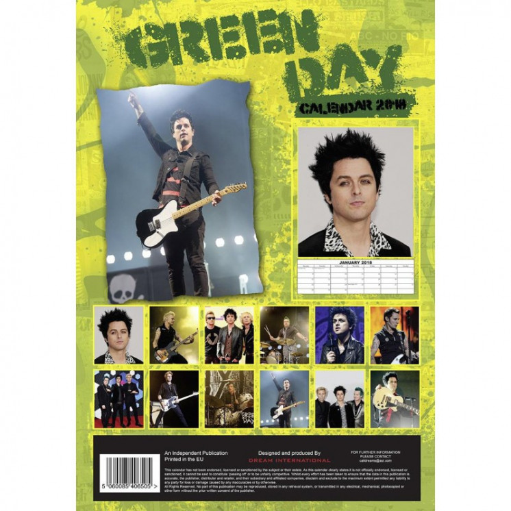 Calendrier Green Day 2018