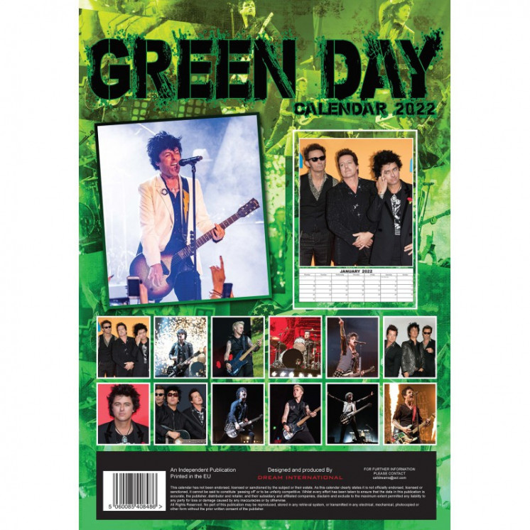 Calendrier Green Day 2022