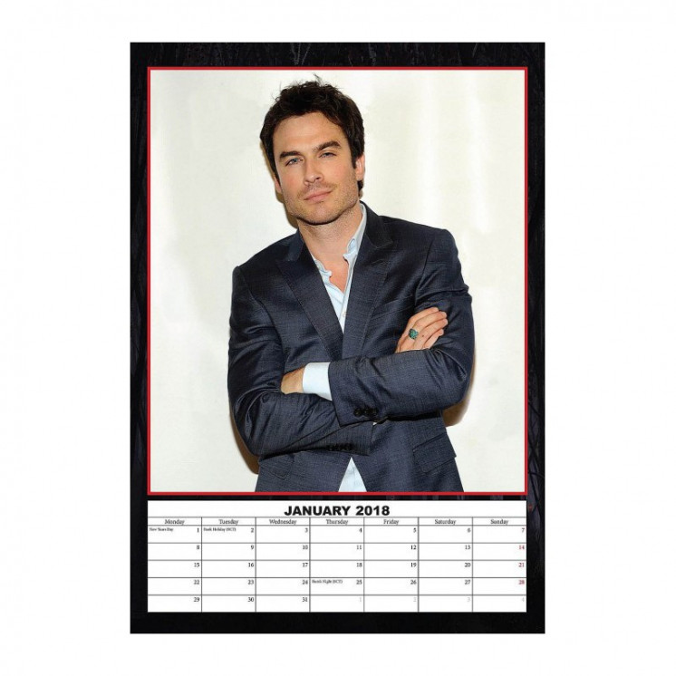 Calendrier Ian Somerhalder 2018