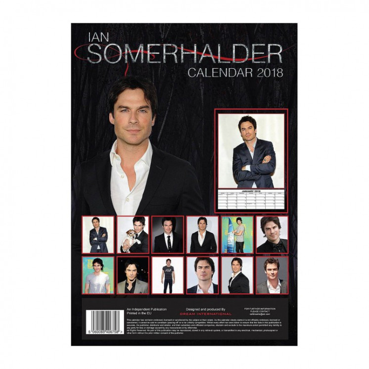 Calendrier Ian Somerhalder 2018