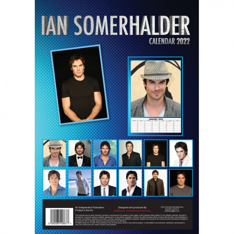 Calendrier Ian Somerhalder 2022