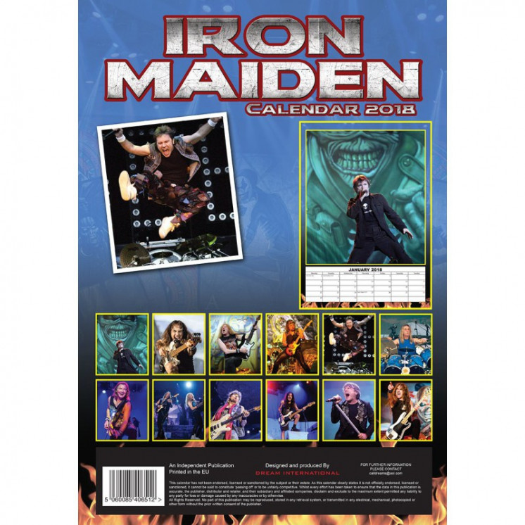 Calendrier Iron Maiden 2018