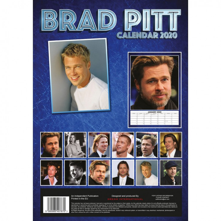 Calendrier Brad Pitt 2020