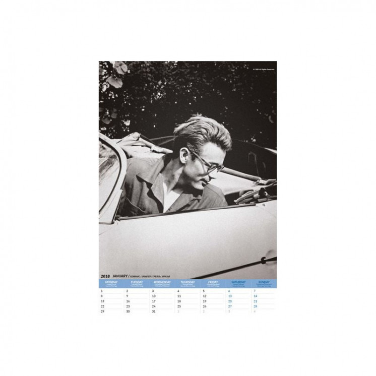 Calendrier James Dean The Rebel 2018 Officiel