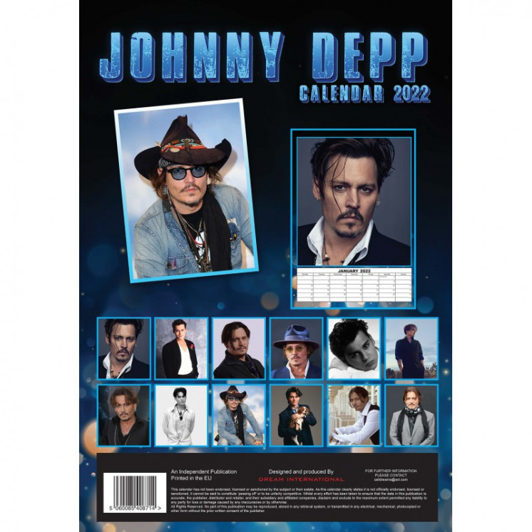 Calendrier Johnny Depp 2022