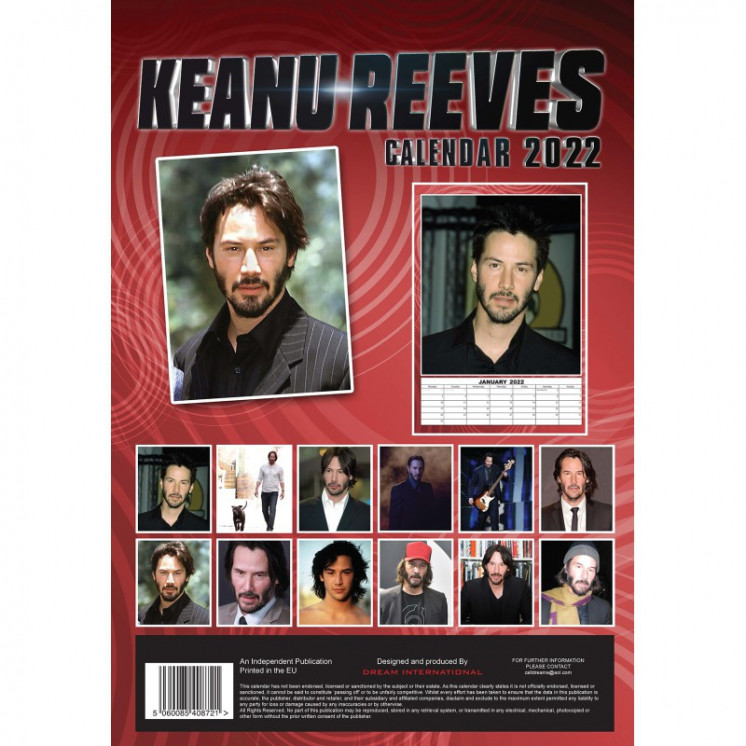 Calendrier Keanu Reeves 2022